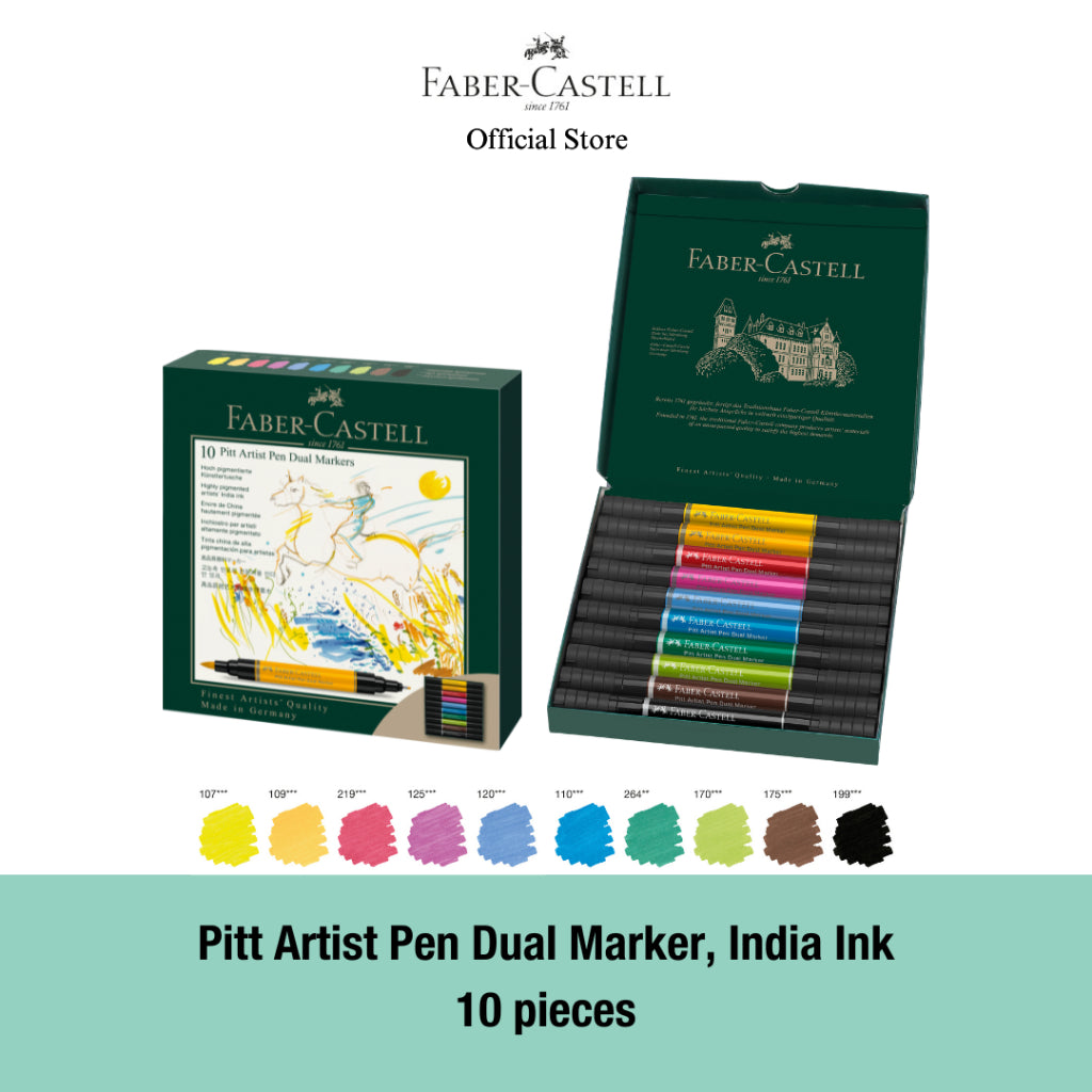 Pitt Artist Pen Dual Marker, India Ink - 5/10/20 Colours