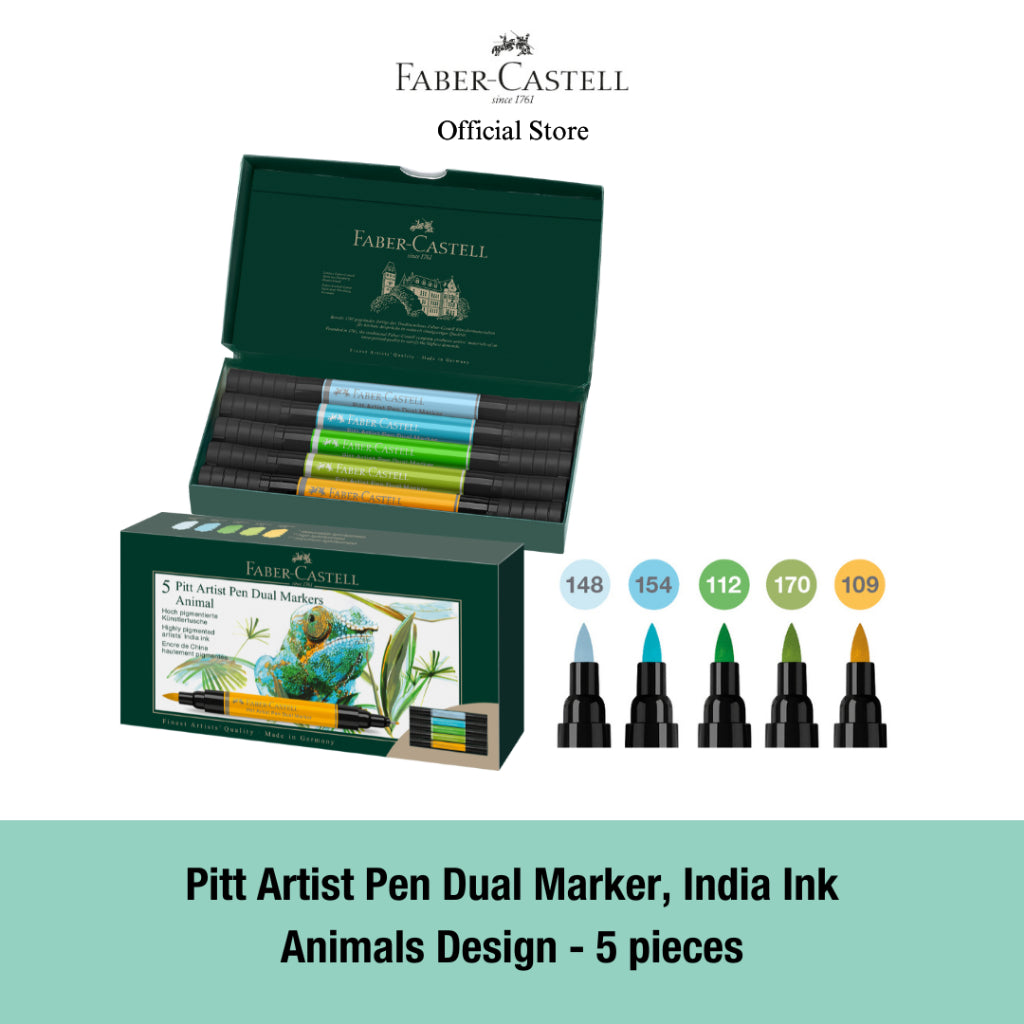 Pitt Artist Pen Dual Marker India ink, Various Design - Fashion/ Flowers/ Animals/ Portarit
