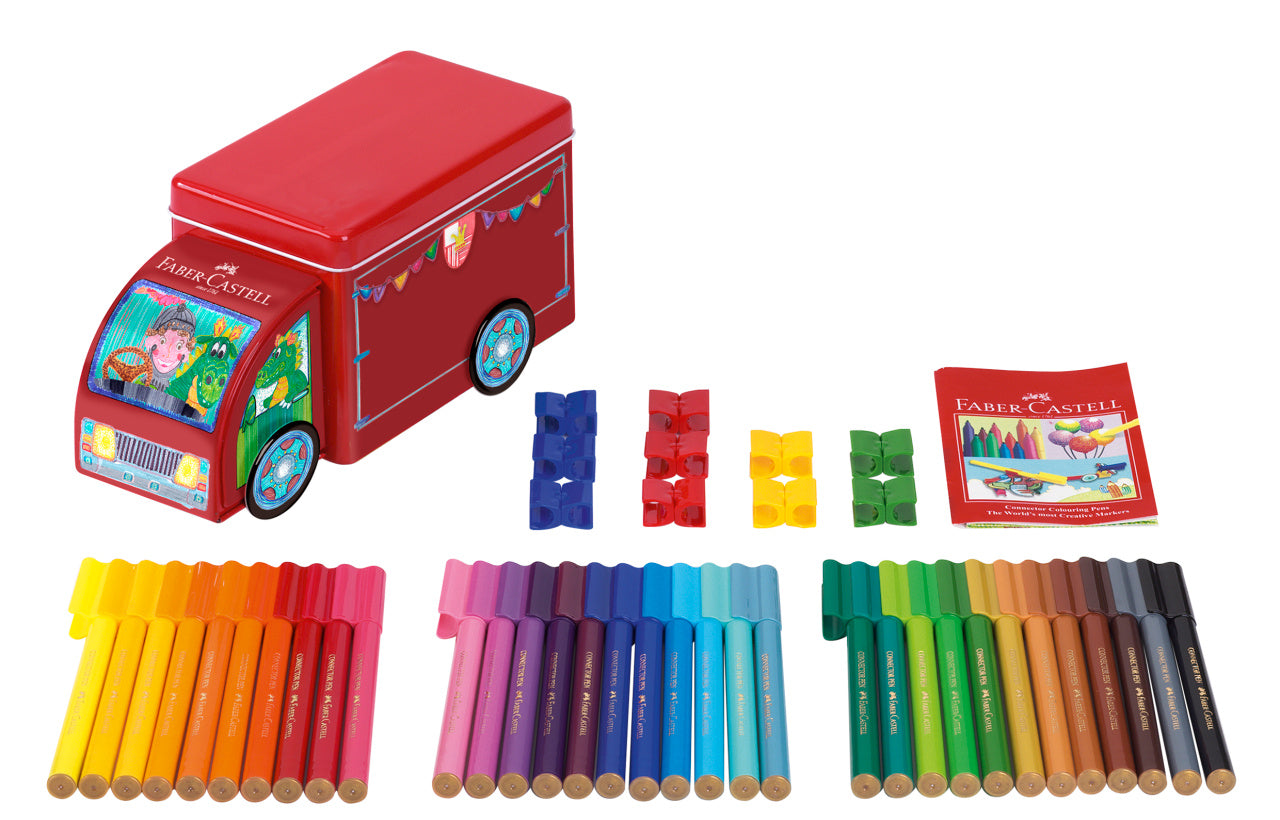 Connector Pen Colouring Set in Truck, 33-pieces