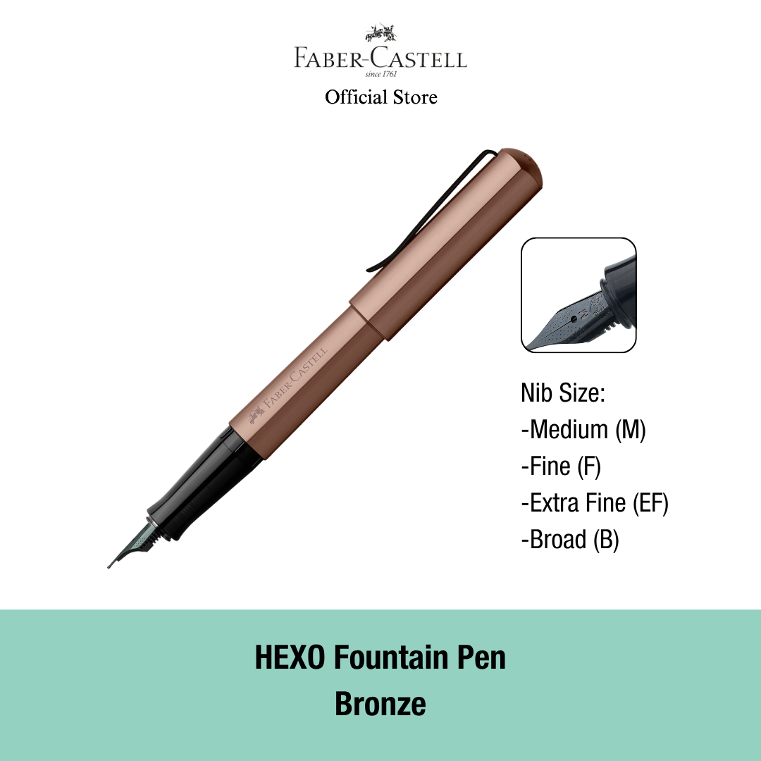 Hexo Fountain Pens, Assorted Colours/Nib size with Gift Box