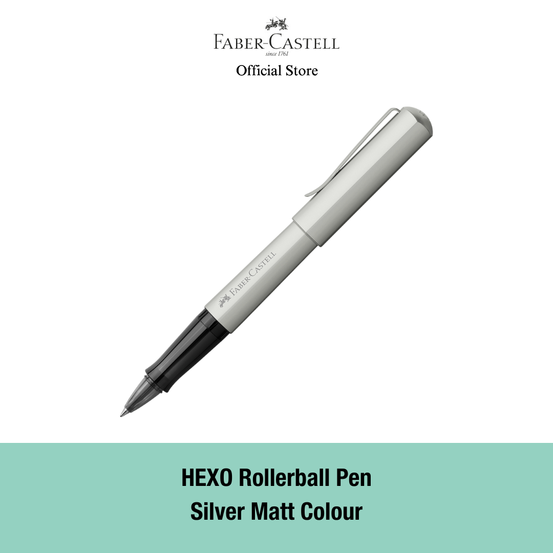 Hexo Rollerball Pen with Gift Box, Assorted Colours- Black Matt / Silver Matt/ Blue / Bronze