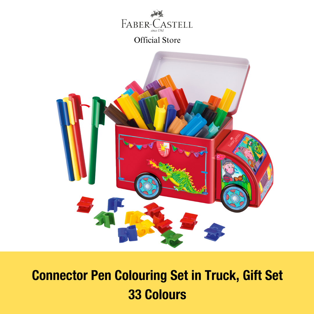 Connector Pen Colouring Set in Truck, 33-pieces