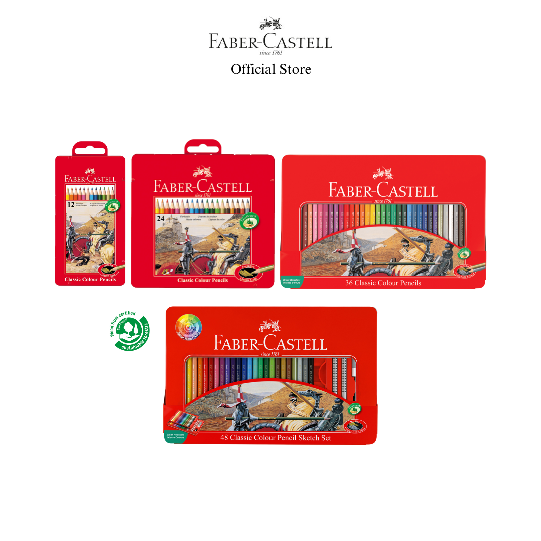 Classic Colour Pencils in Metal Tin, Bundle and Single (FSC)