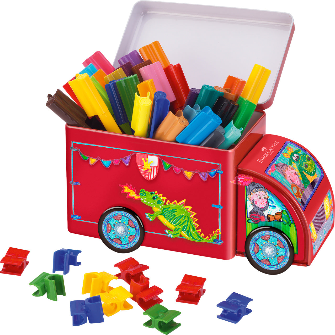 Connector Pen Colouring Set in Truck, 33-pieces