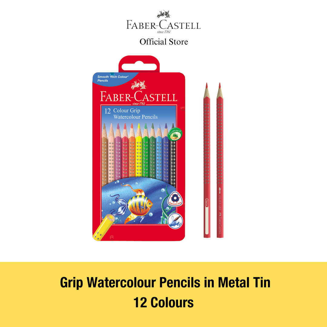 Grip Watercolour Pencils in Metal Tin, 12/24/36-pieces (FSC)