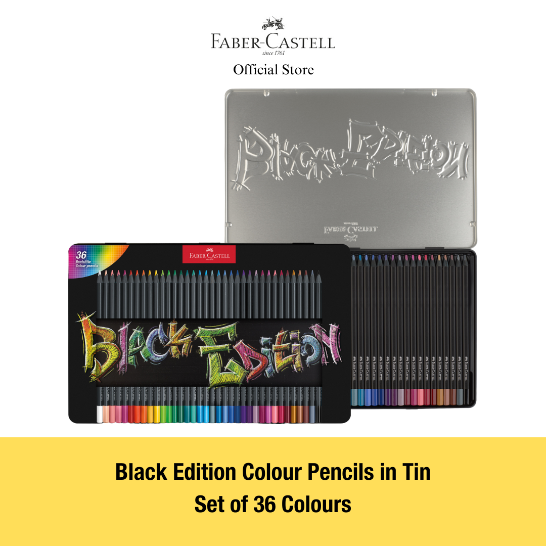 Black Edition Colour Pencils 12/24/36/50 with NEW Metallic Neon Pastel Colours