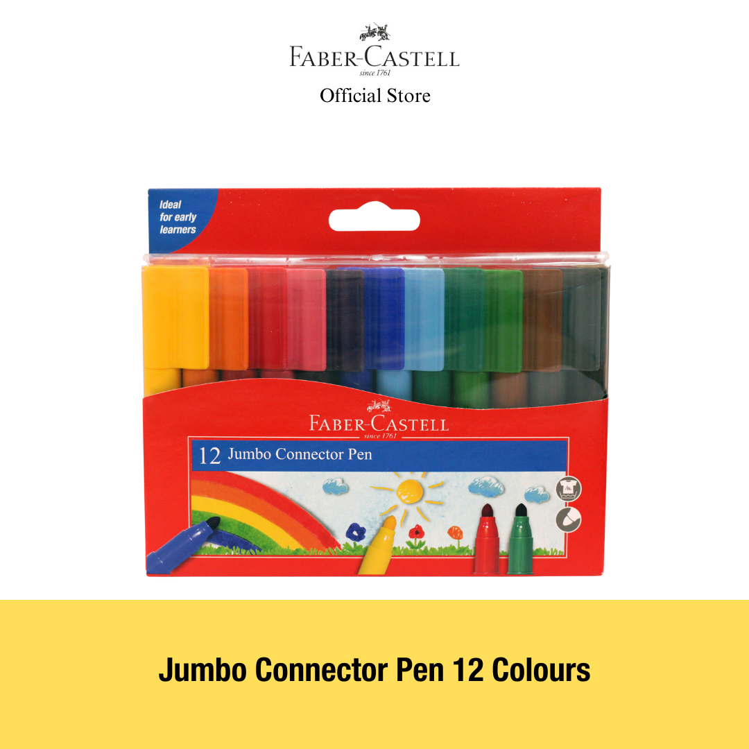 Jumbo Connector Pen Colouring Set, 12-pieces