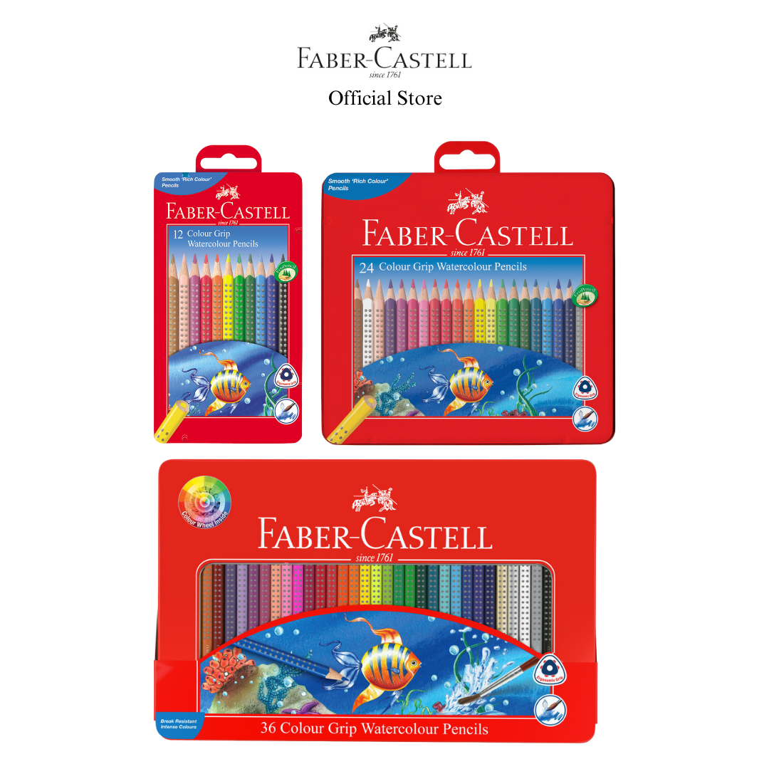 Grip Watercolour Pencils in Metal Tin, 12/24/36-pieces (FSC)