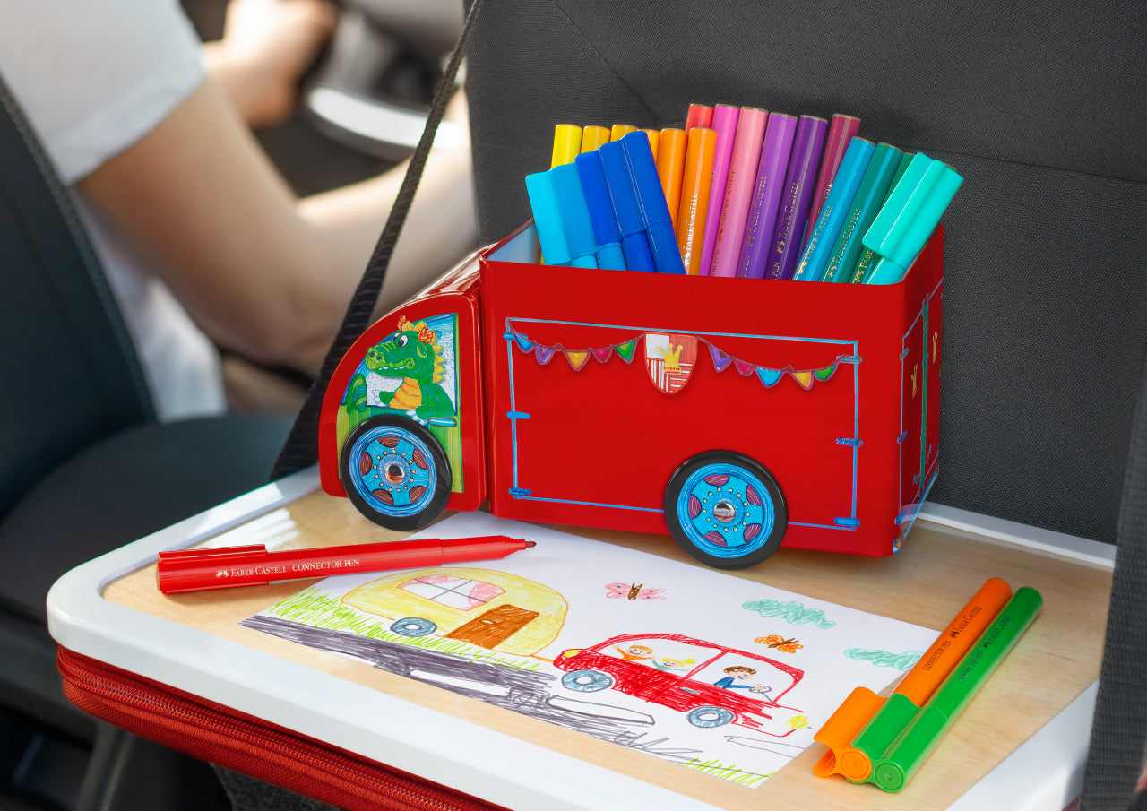 Connector Pen Colouring Set in Truck, 33-pieces