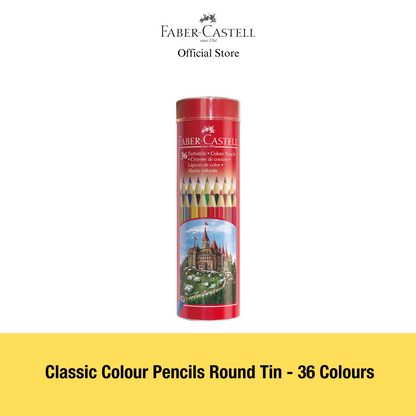Faber-Castell Classic Colour Pencils in Round Tin (FSC)