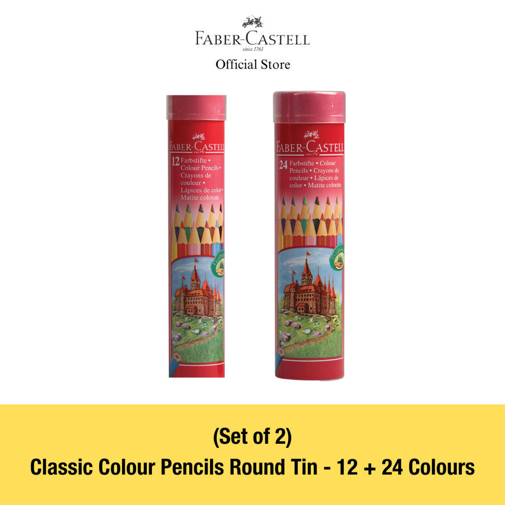 Faber-Castell Classic Colour Pencils in Round Tin (FSC)