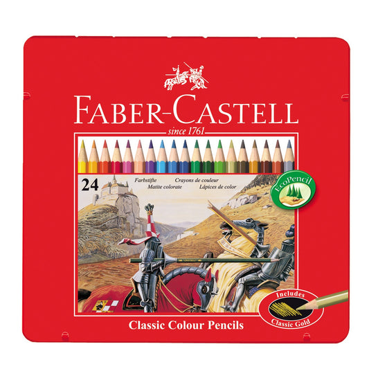 Faber-Castell Classic Colour Pencils in Metal Tin, Bundle and Single (FSC)