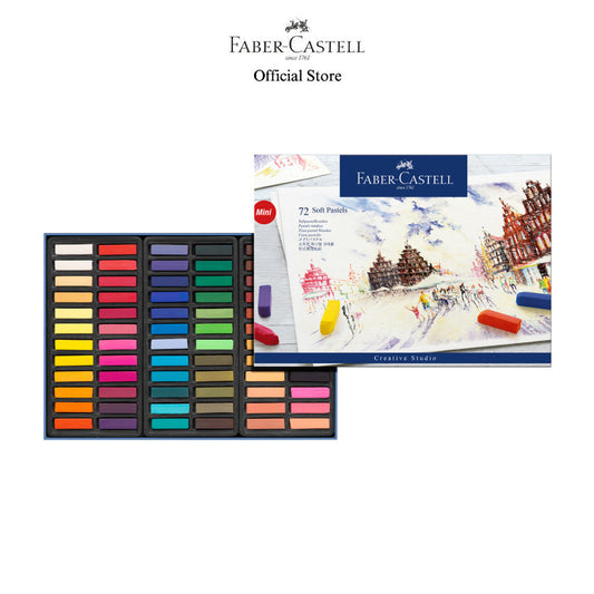 Faber-Castell Creative Studio Soft Pastel Box, Half or Full Length, 12/24/36/48/72-pieces