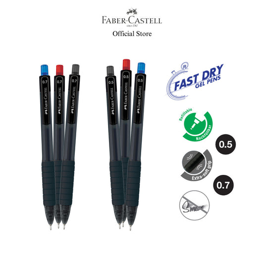 Faber-Castell Fast Gel Z Pen - Smooth Writing 0.5 & 0.7 mm