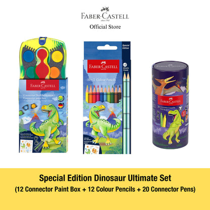 Special Edition Dinosaur Series Colour Pencils, Connector Pens Markers & Paint box