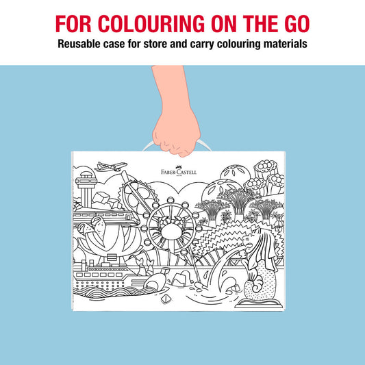 (NEW) Faber-Castell Colour Your Own Box Set - Complete Colouring Set with Singapore Design