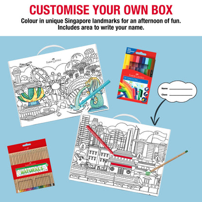 (NEW) Faber-Castell Colour Your Own Box Set - Complete Colouring Set with Singapore Design
