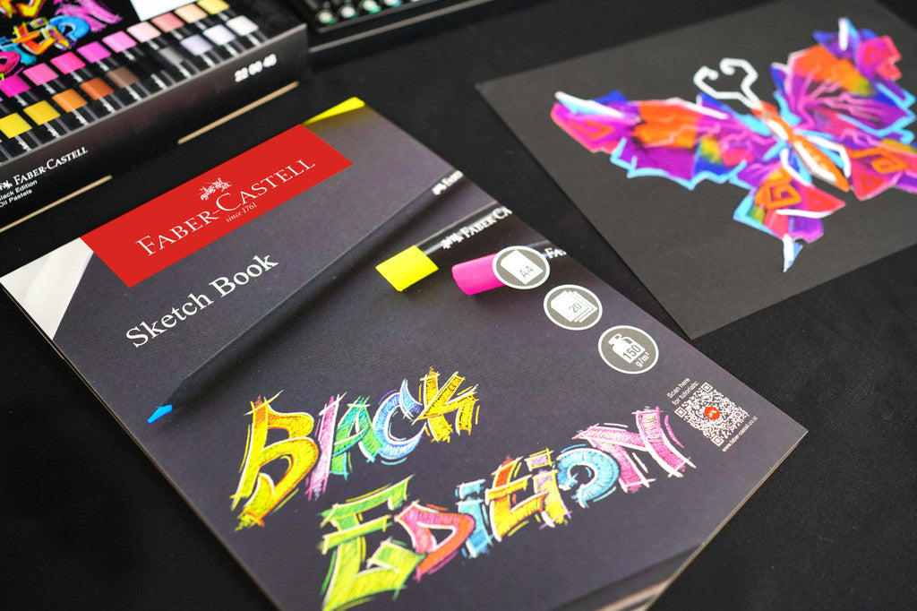 Faber-Castell Black Paper Sketch Book, A4 20sheets
