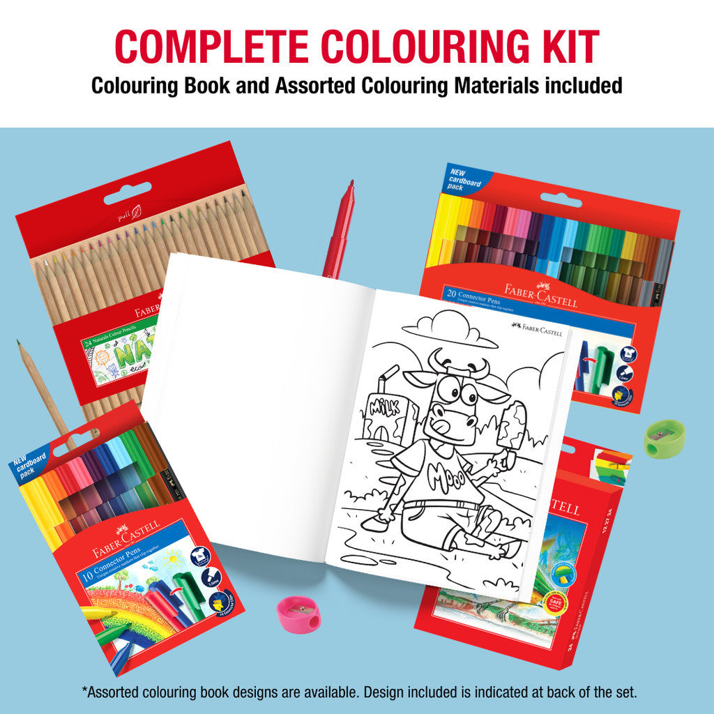 (NEW) Faber-Castell Colour Your Own Box Set - Complete Colouring Set with Singapore Design
