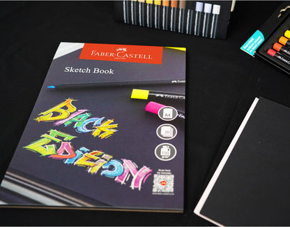Faber-Castell Black Paper Sketch Book, A4 20sheets