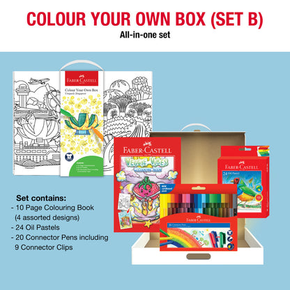 (NEW) Faber-Castell Colour Your Own Box Set - Complete Colouring Set with Singapore Design