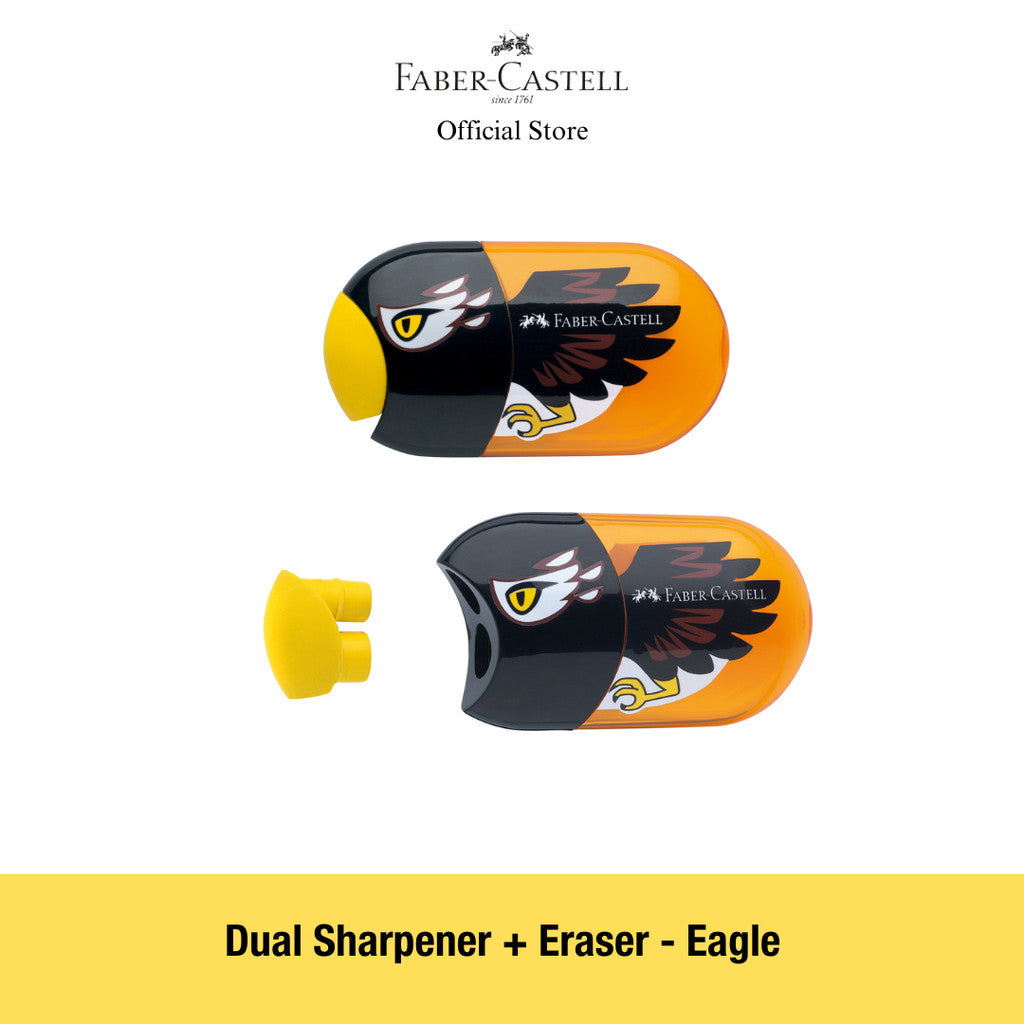 Dual Sharpener with Eraser Fish / Eagle / Ladybird - Cute stationery for girls and boys