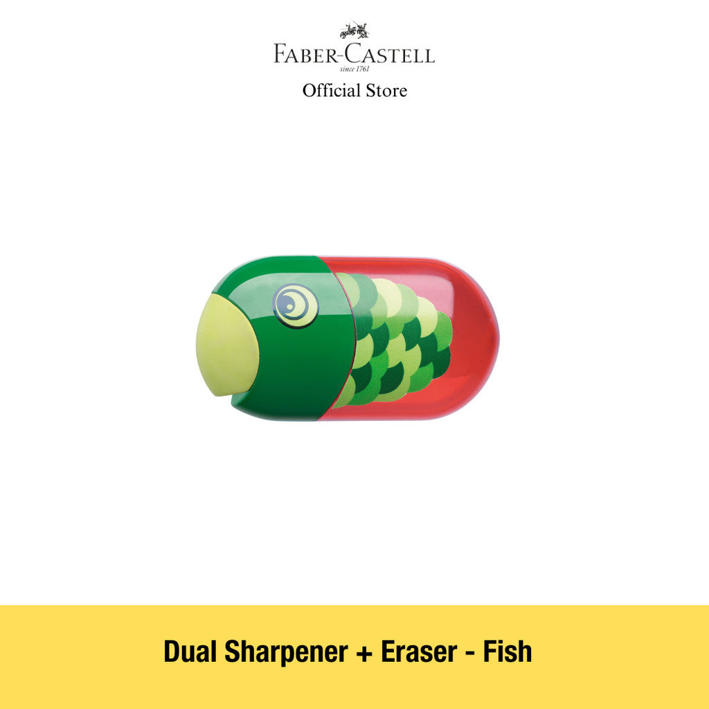Dual Sharpener with Eraser Fish / Eagle / Ladybird - Cute stationery for girls and boys