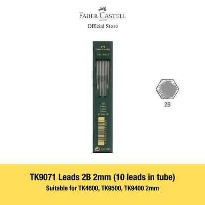 TK9071 TK Lead H/HB/B/2B/3B, 2mm - Pencil leads for technical drawing (for TK4600, TK9400, TK9500)
