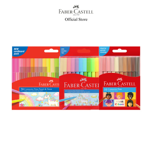 Faber-Castell Connector Pen Set - World Colour & Neon Pastel