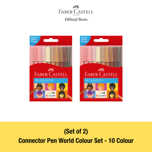 Faber-Castell Connector Pen Set - World Colour & Neon Pastel