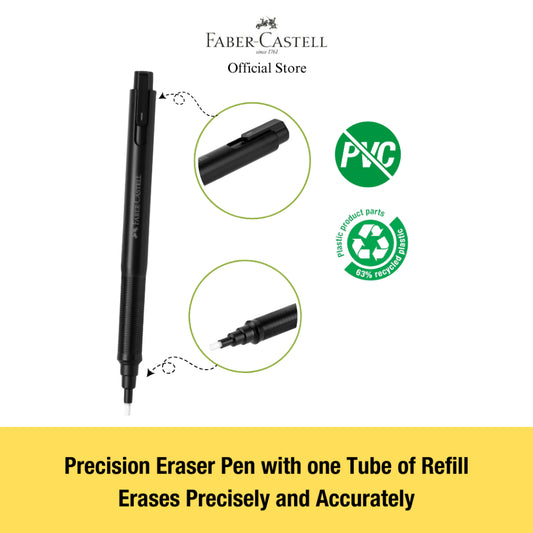 Faber-Castell Precision Eraser Pen with one Tube of Refill Eraser