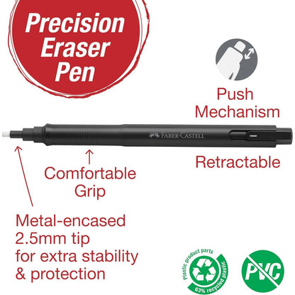 Faber-Castell Precision Eraser Pen with one Tube of Refill Eraser
