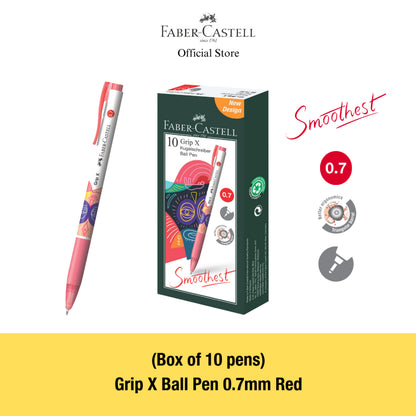 Grip X Ball Pen X5 (0.5mm) X7 (0.7mm) Box of 10 - Blue, Black, Red
