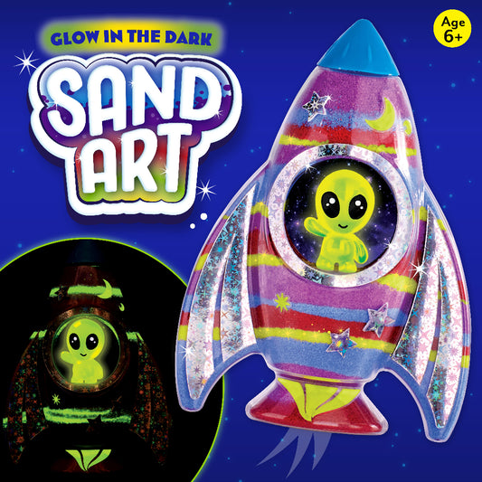 Glow In The Dark Sand Art Rocket Ship