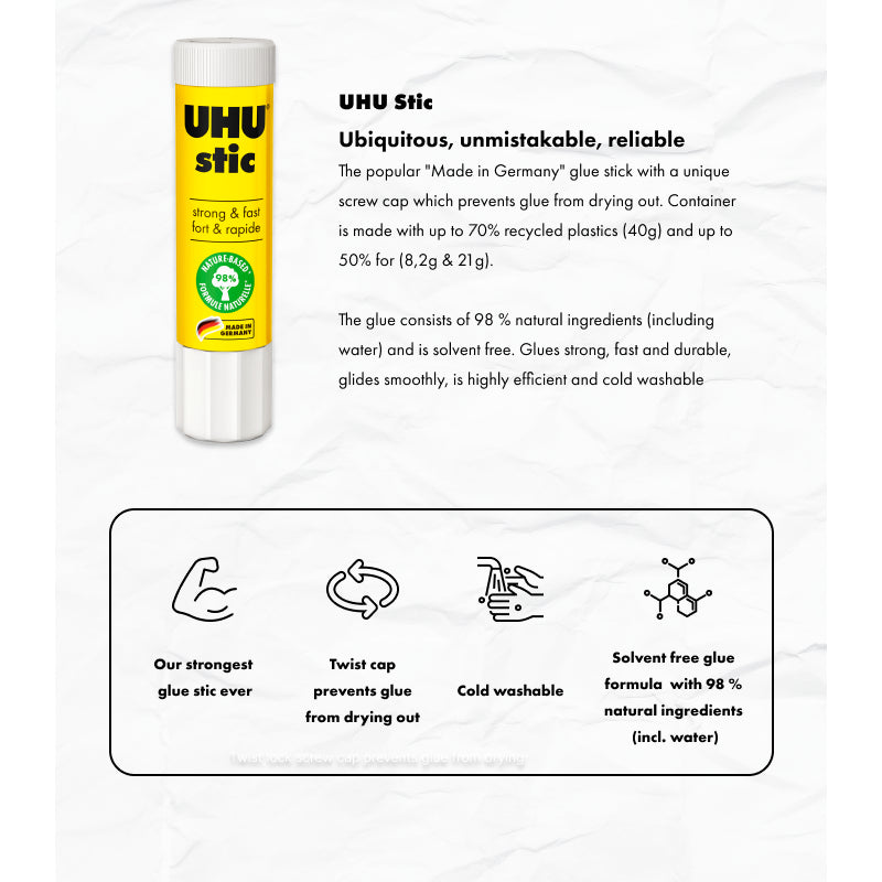 UHU Stic Glue Stick (Assorted Designs), 21g