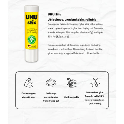 UHU Stic Glue Stick (Assorted Designs), 21g