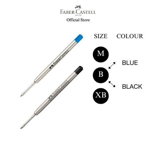 Graf von  Refill for Fine Writing Ballpoint Pen in M/B/XB, Black/Blue