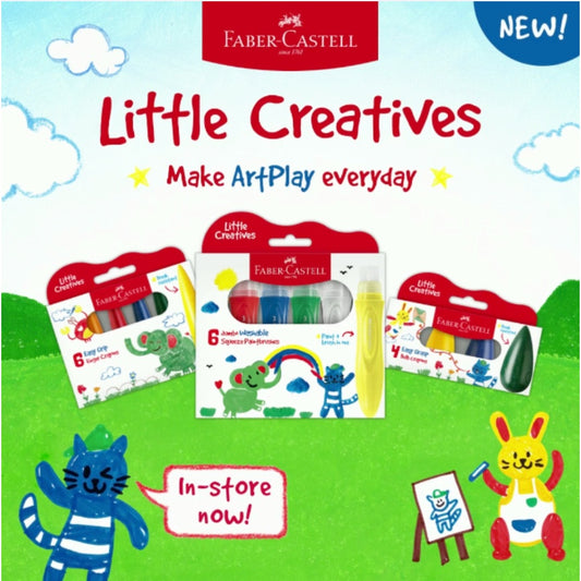 (NEW) Faber-Castell Little Creatives Easy Grasp Bulb/Finger Crayons - Preschool colouring products
