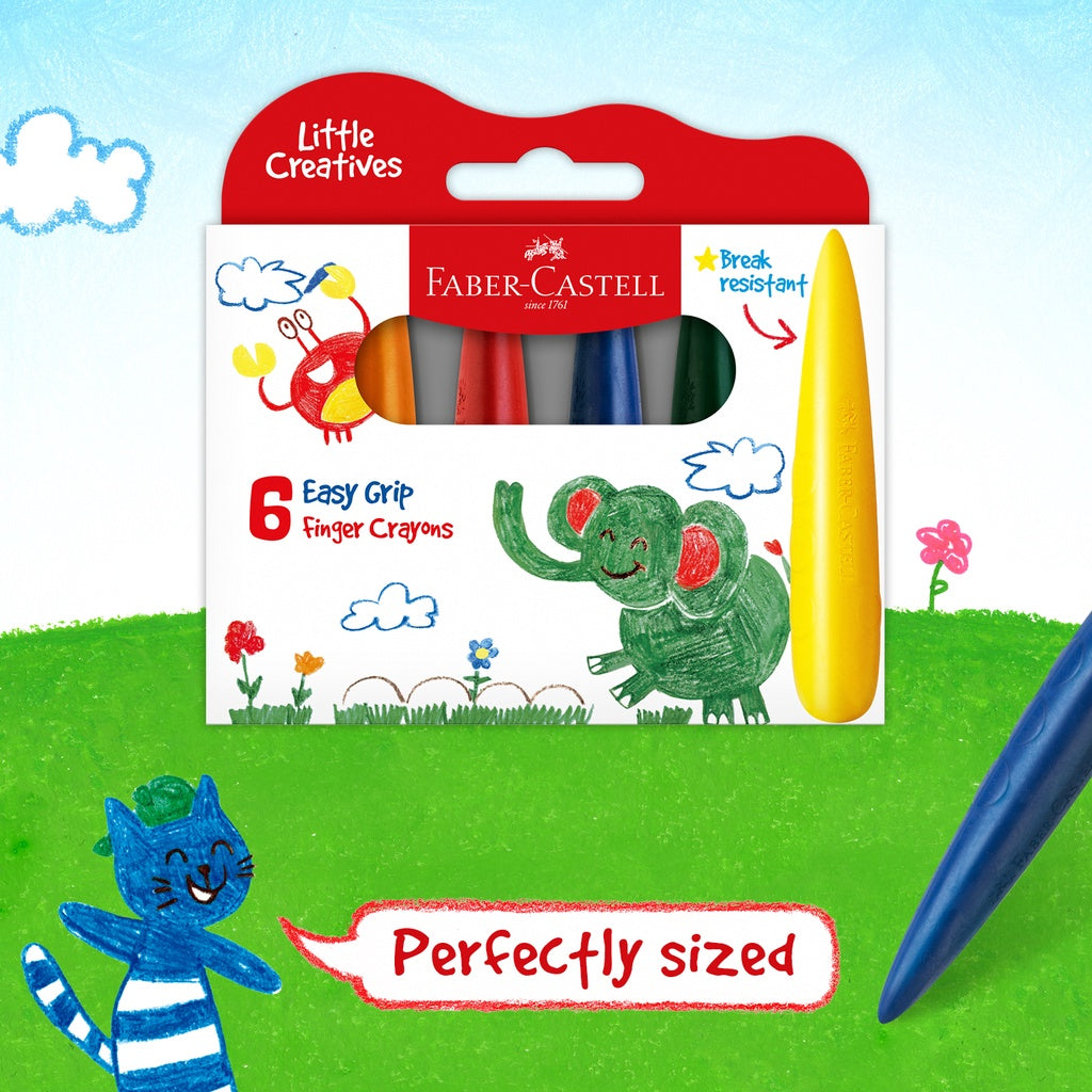 (NEW)  Little Creatives Easy Grasp Bulb/Finger Crayons - Preschool colouring products