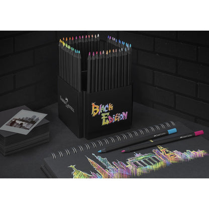 Black Edition Colour Pencils 12/24/36/50 with NEW Metallic Neon Pastel Colours