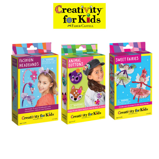 MAKE YOUR OWN ANIMAL BUTTONS / FASHION HEADBANDS / SWEET FAIRIES MINI KIT