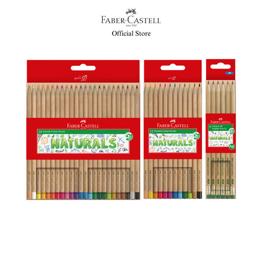 Naturals Stationery Set (Colour Pencils,Pencil,Eraser,Glue)