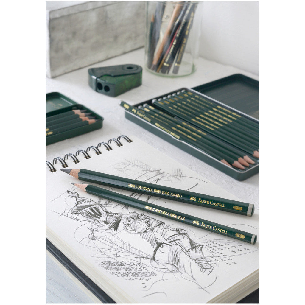 Faber-Castell - Castell 9000 Graphite Pencils Box of 12pcs