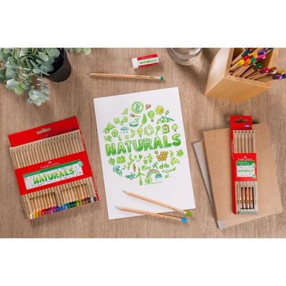 Naturals Stationery Set (Colour Pencils,Pencil,Eraser,Glue)