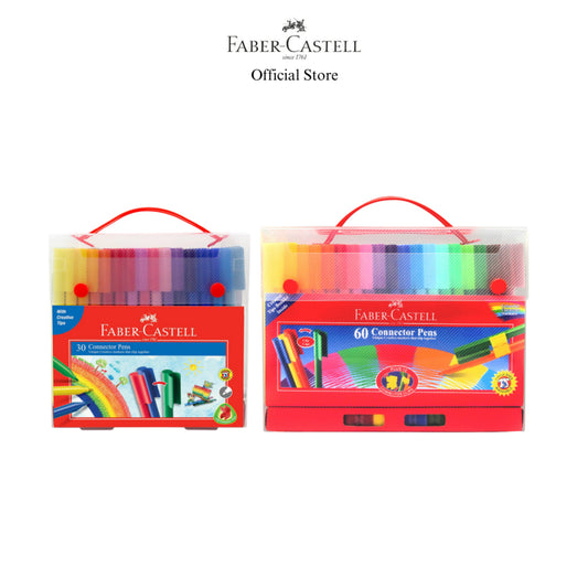 Faber-Castell Connector Pen Colouring Gift Set, 30 & 60 Colours