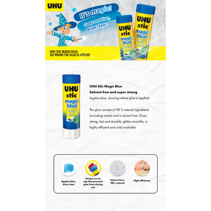 Stic Magic Blue Glue Stick, 8.2g/21g