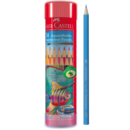 Faber-Castell Classic Watercolour Pencils in Round Tin (FSC)