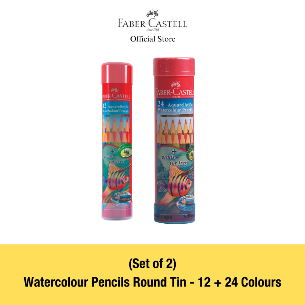 Classic Watercolour Pencils in Round Tin (FSC)
