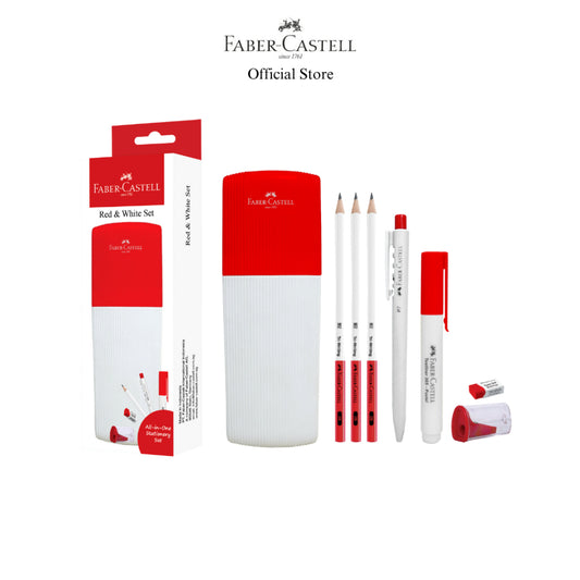 Red & White Stationery Set