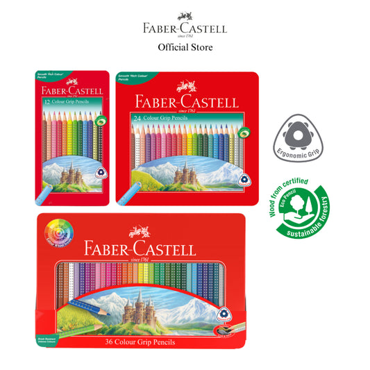 Grip Colour Pencils in Metal Tin Set, 12/24/36-pieces (FSC)